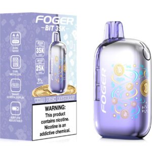 White Peach Raspberry FOGER BIT 35000 PUFFS DISPOSABLE VAPE