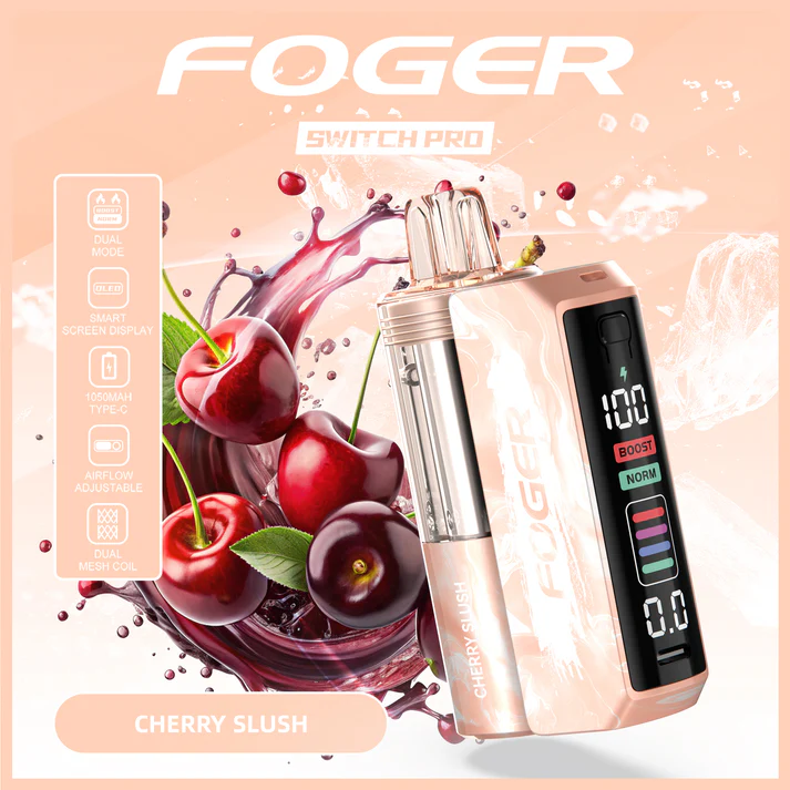 Cherry Slush Flavor Foger Switch Pro Kit 30K Puffs Disposable Vape - 5% Nic 1 Cherry Slush Flavor Foger Switch Pro Kit 30K Puffs Disposable Vape - 5% Nic